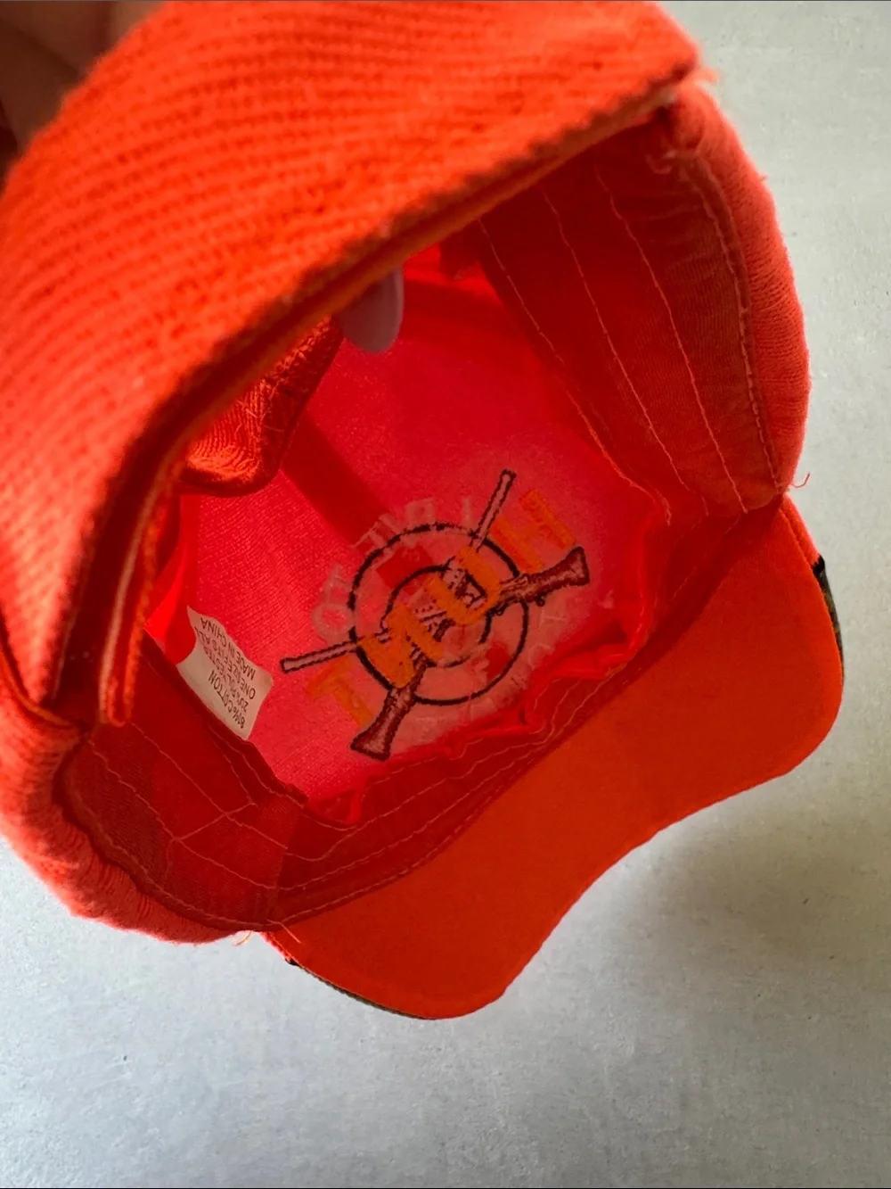 live to hunt, hunt to live orange camo hat justin beiber inspired one size